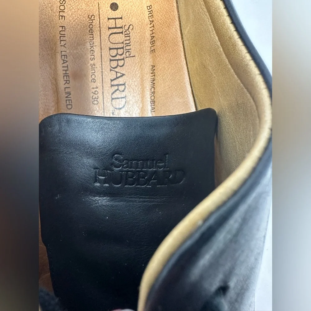 Samuel Hubbard Market‎ Cap Black Leather Comfort Dress Shoes Vibram Soles 11.5
